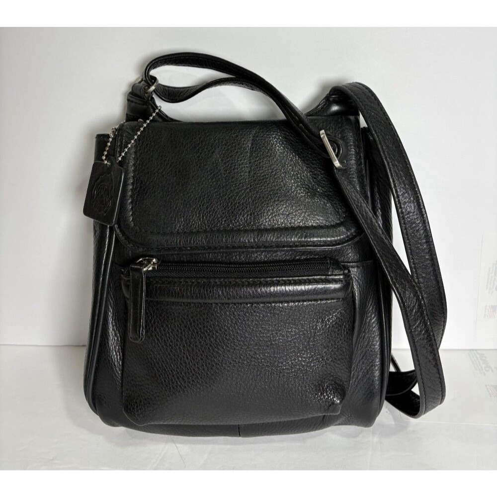 Osgoode Marley Feel The Difference Black Soft Leather Crossbody Organizer Bag